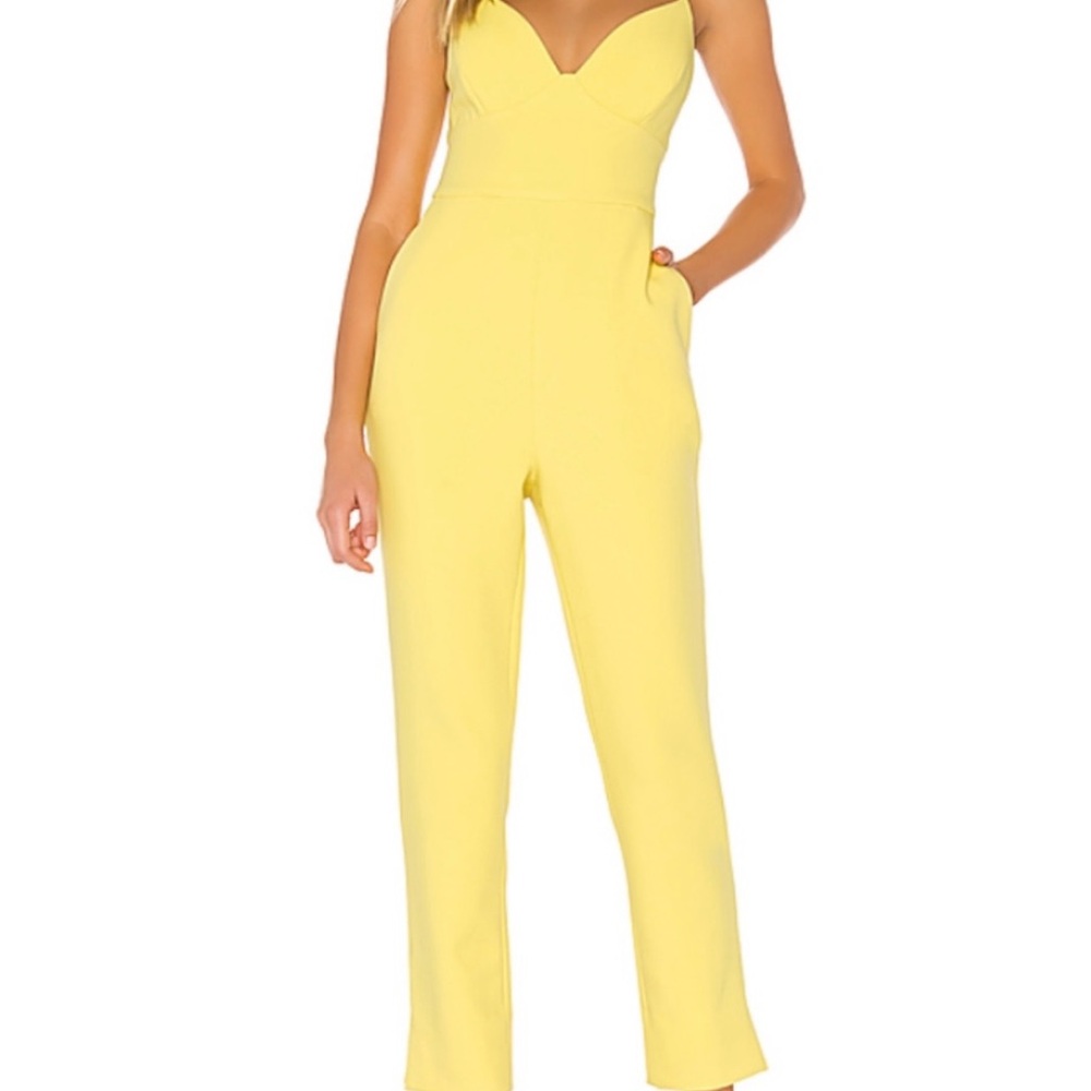 BCBGMaxazria Yellow Jumpsuit